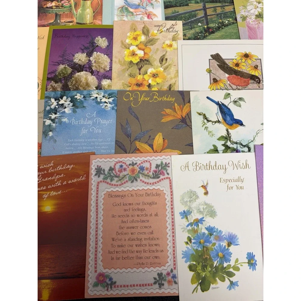 Vintage Birthday Cards Some Fronts ONLY Scrapbooking Crafts Decoupage Lot of 50+